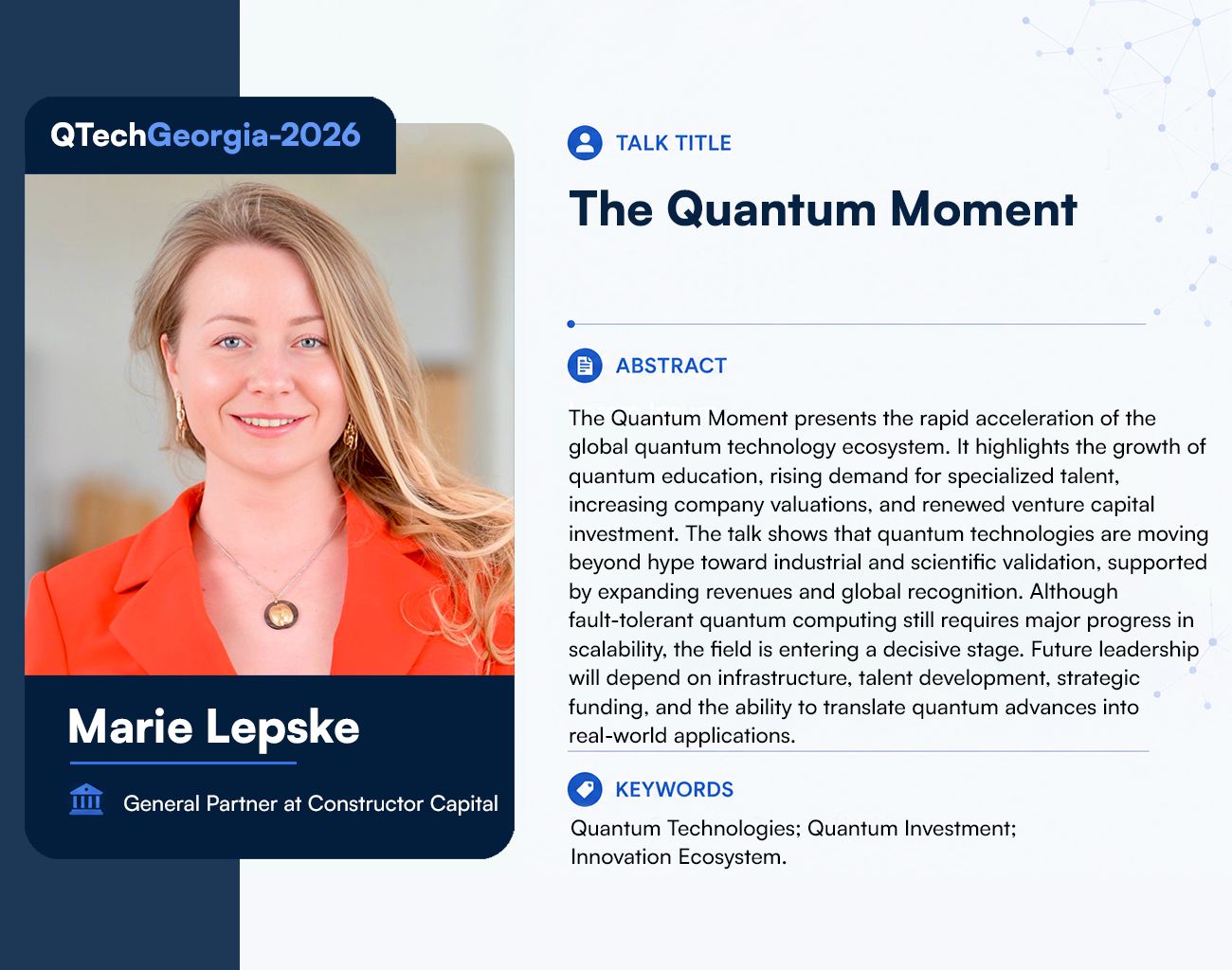 Quantum Technologies Conference 2026
